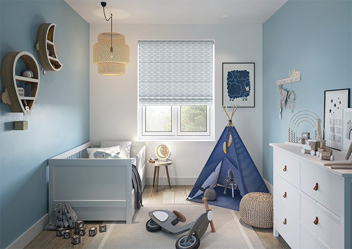 Whaling Around, Shell Grey - Roman Blind - Image 8
